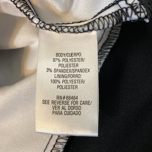 Sandra Darren Black and White Lace Overlay Dress Size 10 Chic Classic 60s - Picture 5 of 8